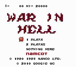 War in Hell Title Screen